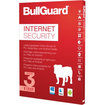 Bullguard Internet Security 1yr 3 devices ESD online