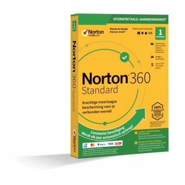 Norton 360 STANDARD 1jr. (no subscr) 1 device RETAIL